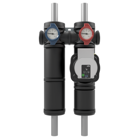 FlowBox Cooling HK25-C pump unit for unmixed heating circuits. Diffusion-tight insulation.