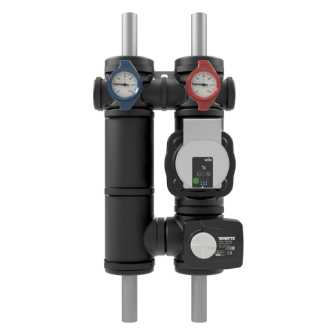 FlowBox Cooling HKM25-C pump unit for mixed heating circuits. Diffusion-tight insulation.